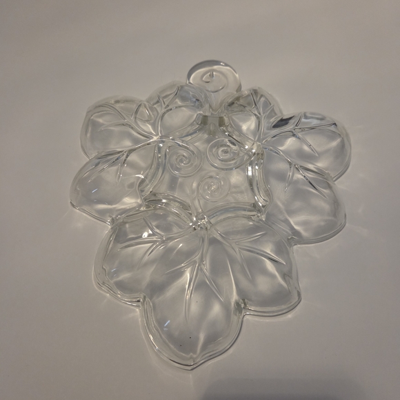 Source Unknown Clear Glass Floral Serving Dish - Picture 3 of 6